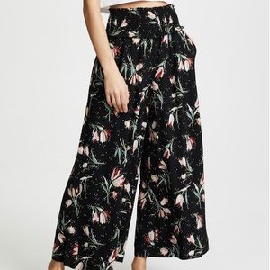 Rebecca Taylor Wide Leg Silk Ikat Pants
